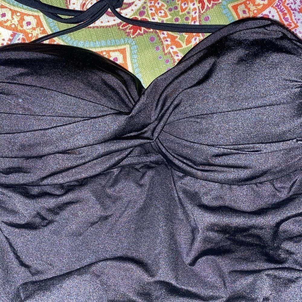 Allen b ruched slimming pin up skirt 1pc suit - Picture 9 of 10